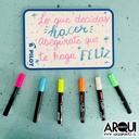 Oferta: Set 6 Marcadores Tiza + Mini Pizarra 30x20cm