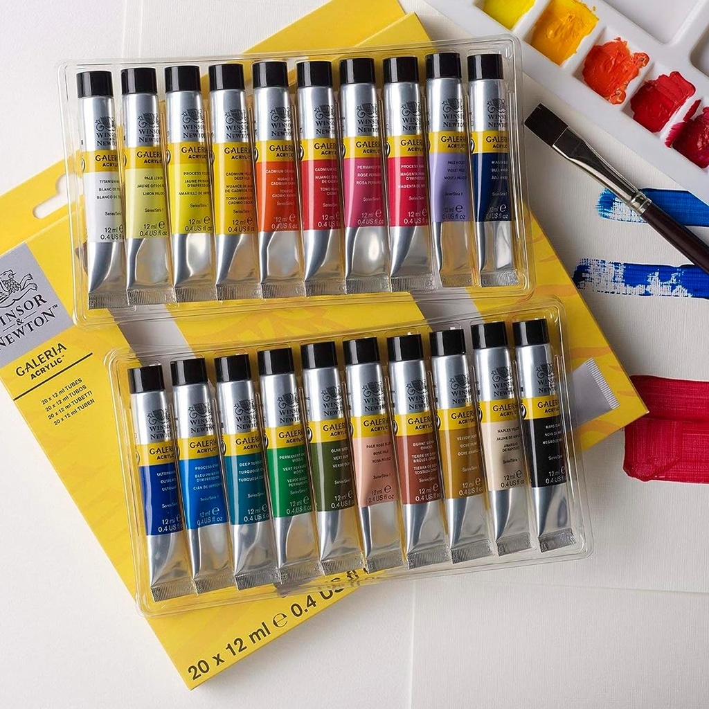 Set Inicial Acrílico Galería Winsor &amp; Newton 20x12ml