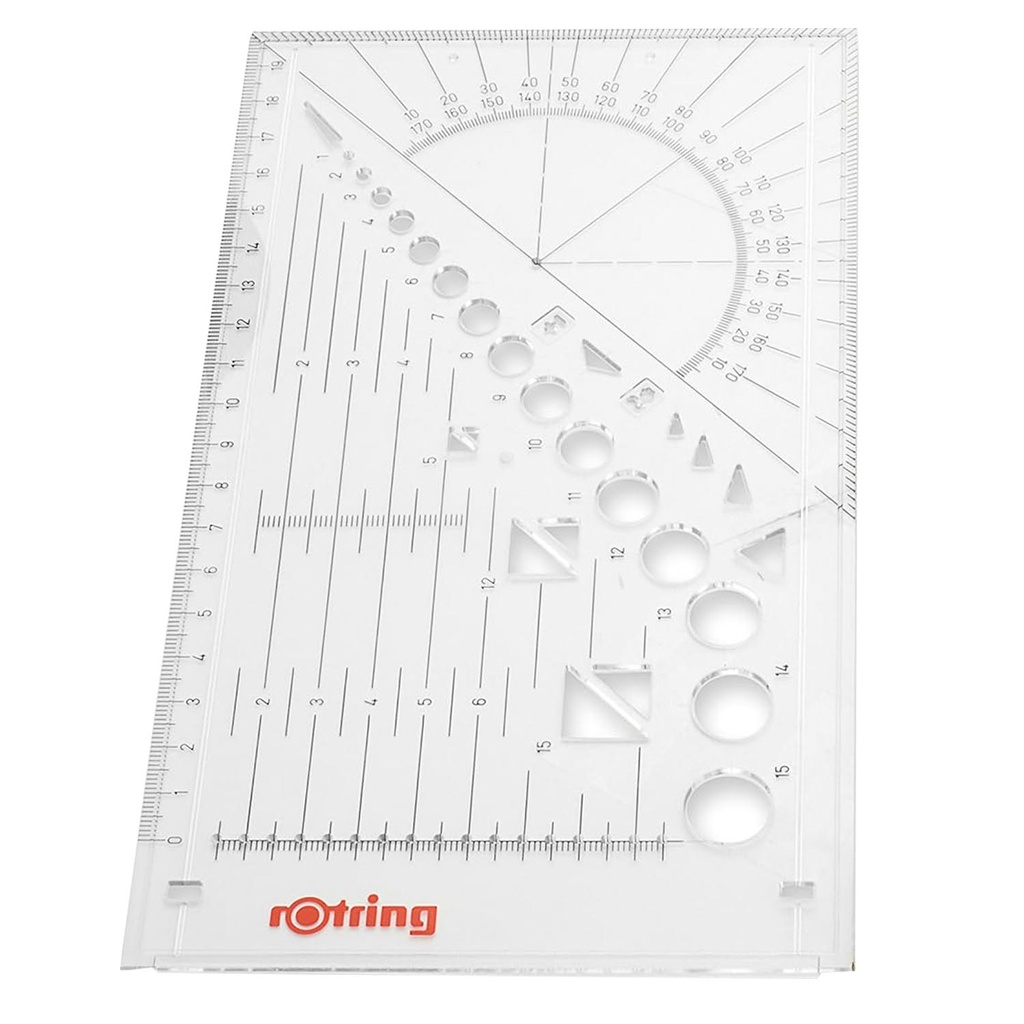 Plantilla Rectangular Multifuncional Rotring