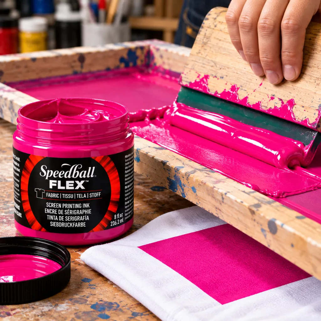 45212_PinturaSerigraficaSpeedballFlex236ml-fucsia_uso_06.webp