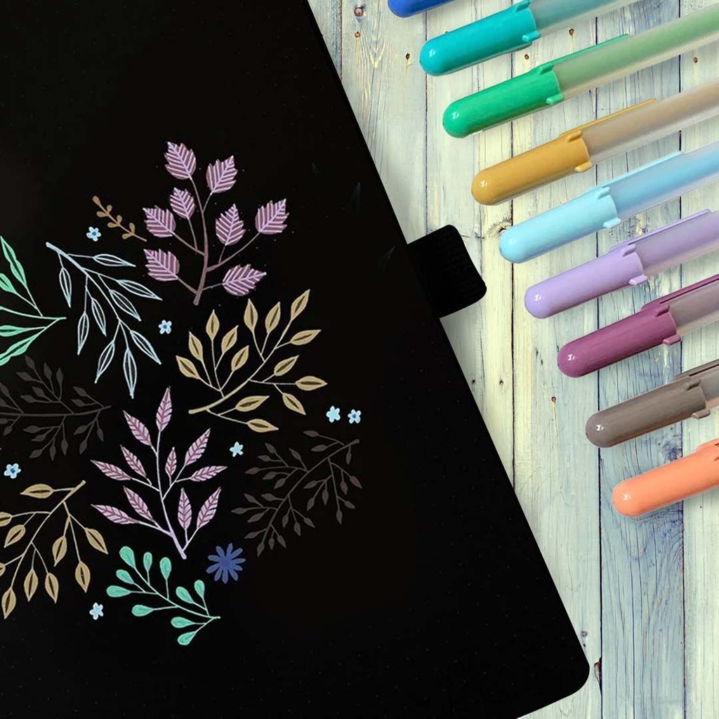 Kit Oferta: Gelly Roll 10 Colores + Sketchbook 15x21 Sakura