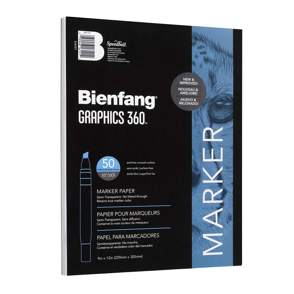 Block Bienfang Para Marcador Graphics 360 22x30cm 50hj 51gr