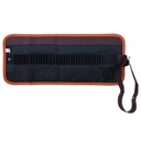 Estuche Enrollable Renart Con 36 Espacio Negro borde Naranja