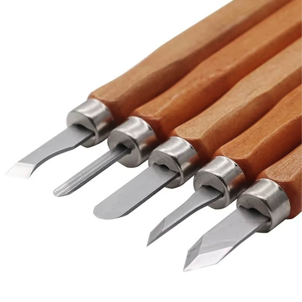 Gubias para Tallado Renart Set 12 pcs. con Caja Plástica