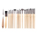 Pinceles para Acuarela y Acrilico con Estuche Renart 24 pcs.