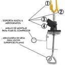 Soporte Aerógrafo Renart Metálico 4 Espacios