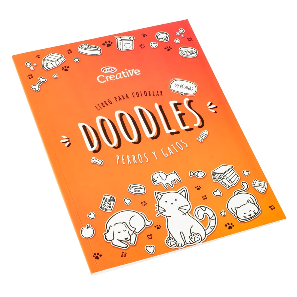 Libro para Colorear Doodles Perro/Gato Adix