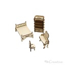 Muebles miniatura de madera armables