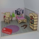 Muebles miniatura de madera armables