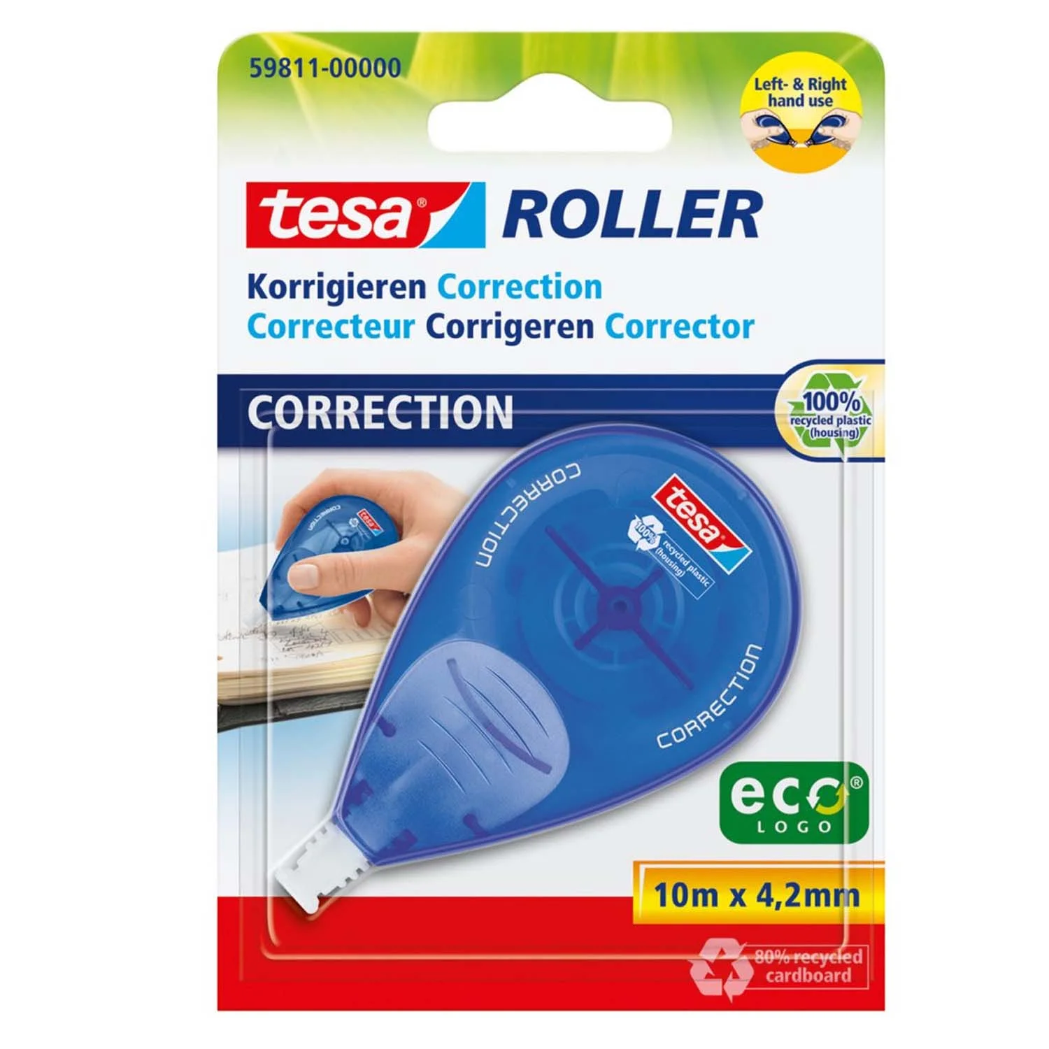 Corrector En Cinta Roller Tesa 4.2mm x 10mts