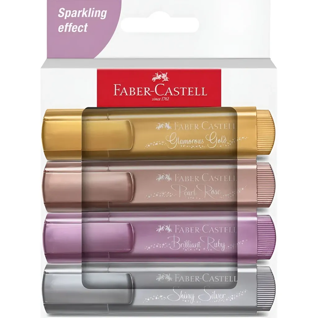 [154640] Destacador Faber-Castell TL 46 Metálico (4 Colores)