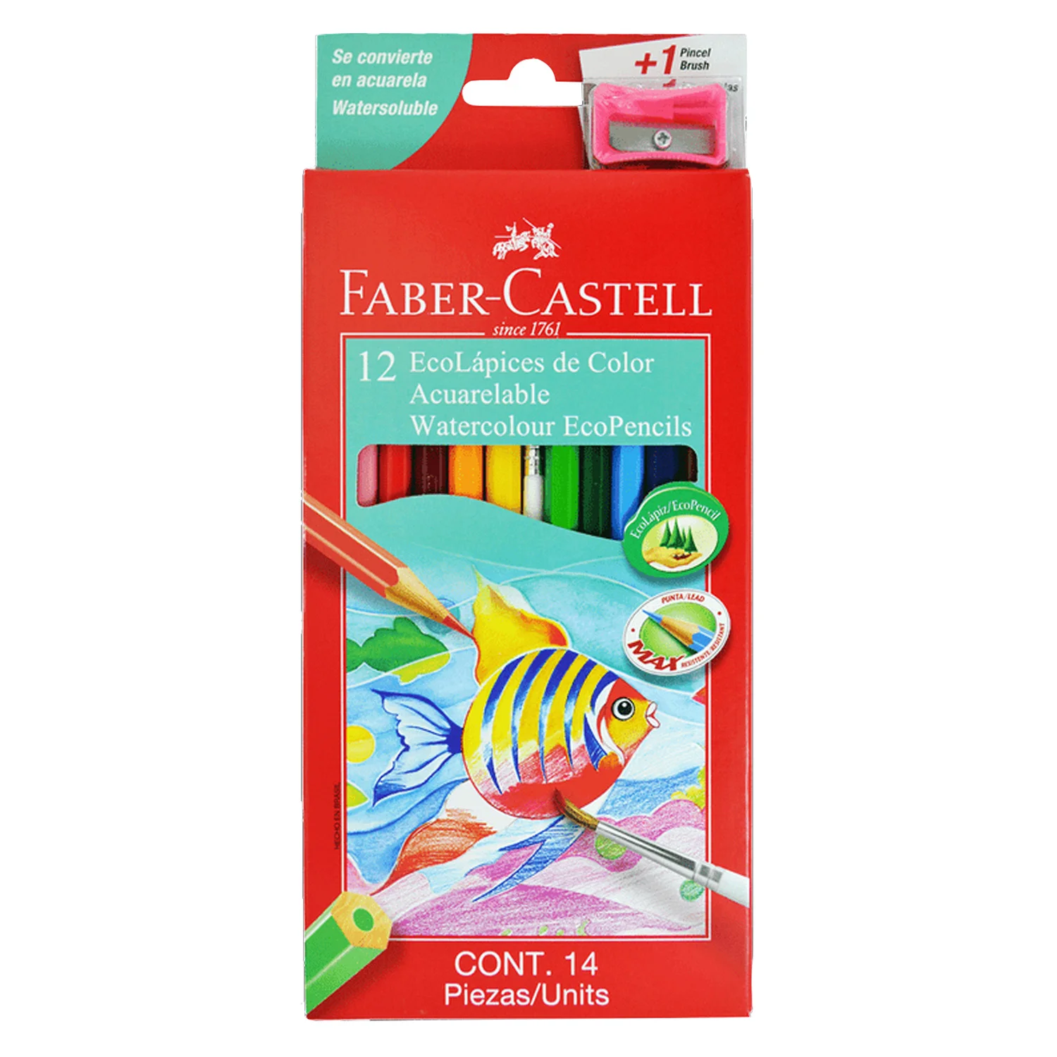 EcoLápices Acuarelables Faber-Castell 12 Colores
