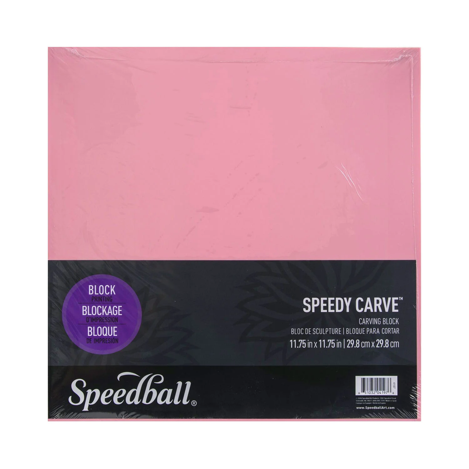 Goma para Grabado Speedball Speedy-Carve Rosada (30x30cm)