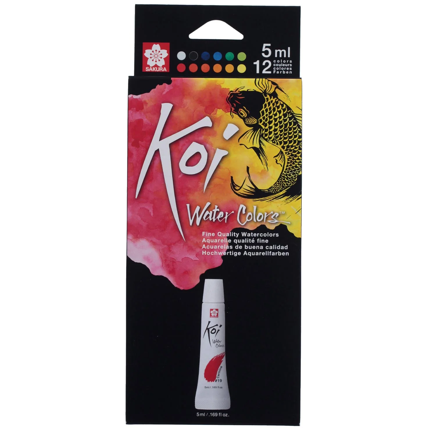 Acuarela en Tubo Koi Water Sakura 12 Colores 5ml