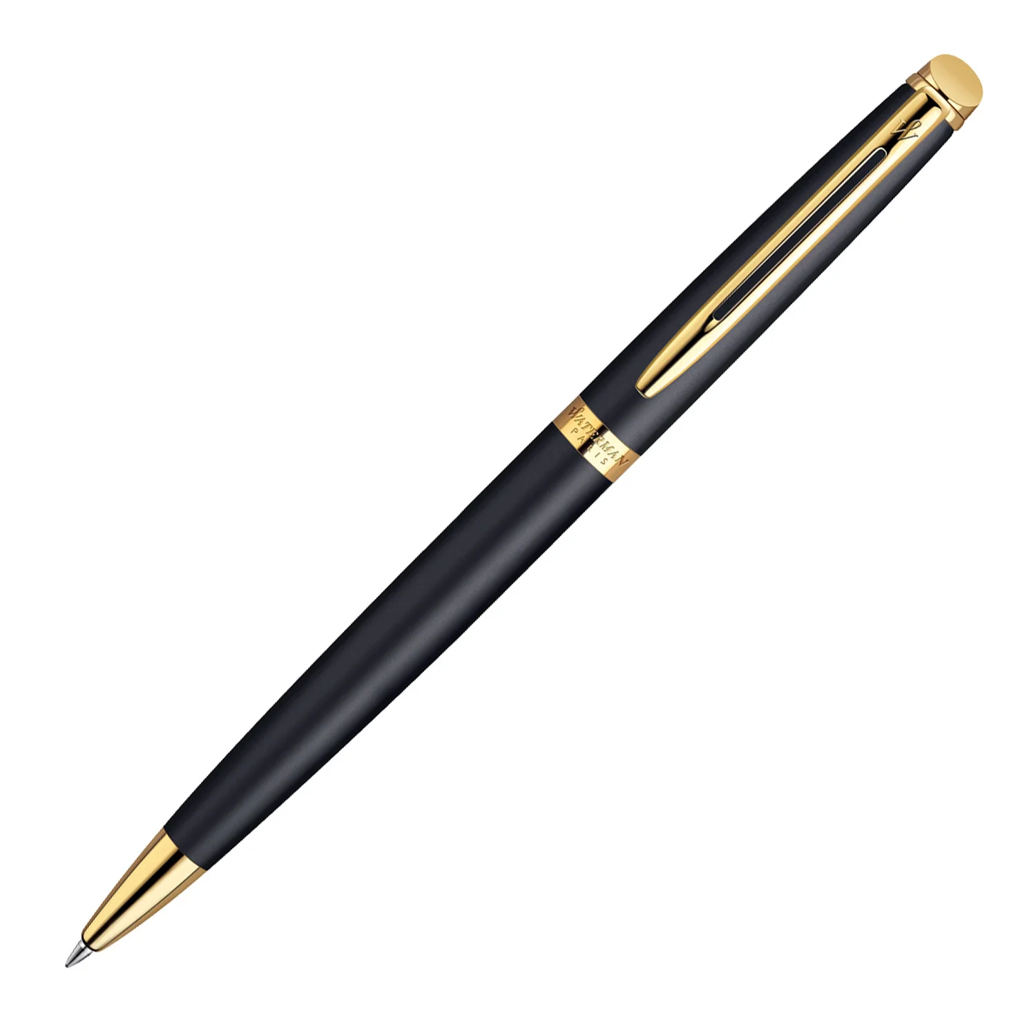 Bolígrafo Waterman Hemisphere Negro Mate Chapado en Oro