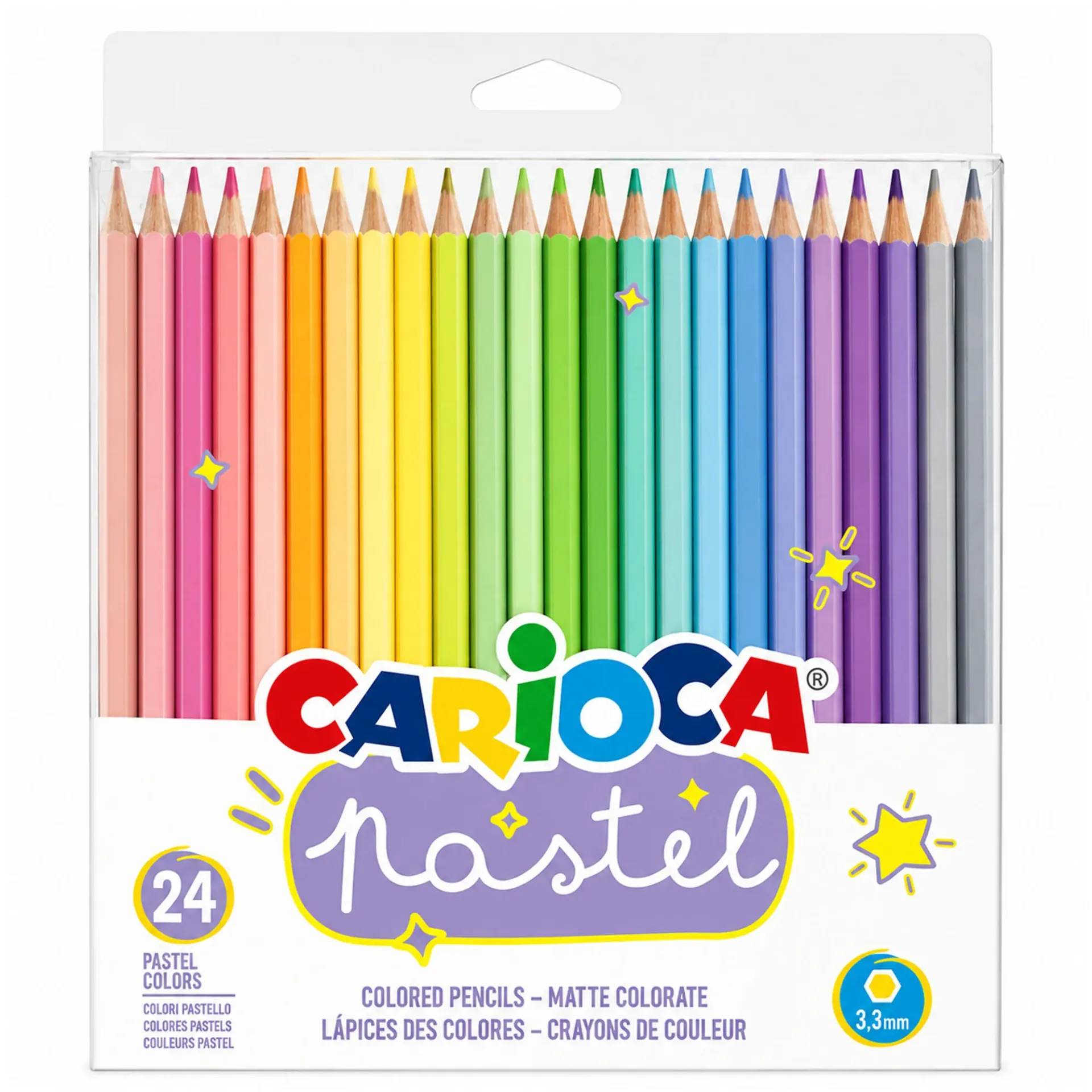Lápices Carioca Pastel 24 Colores
