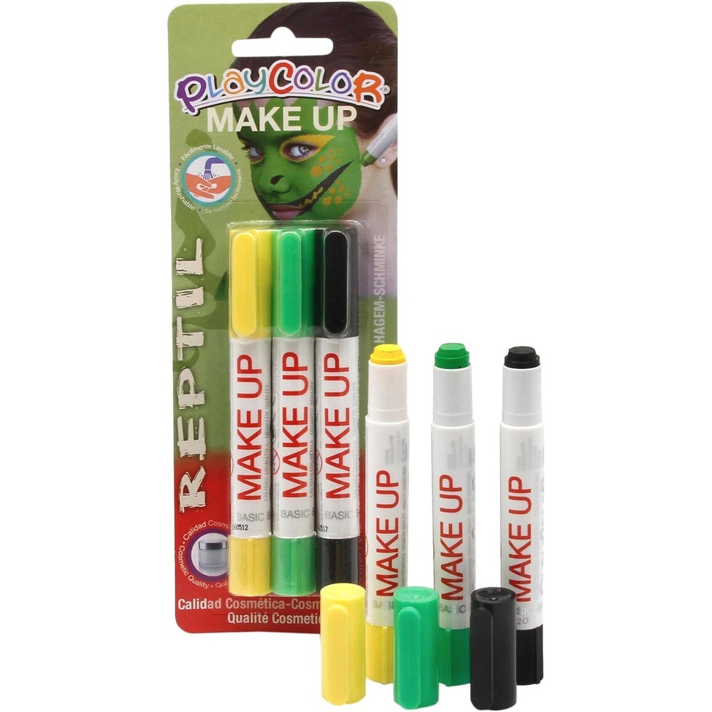[D01045] Maquillaje Temático Reptil Playcolor 3 Colores