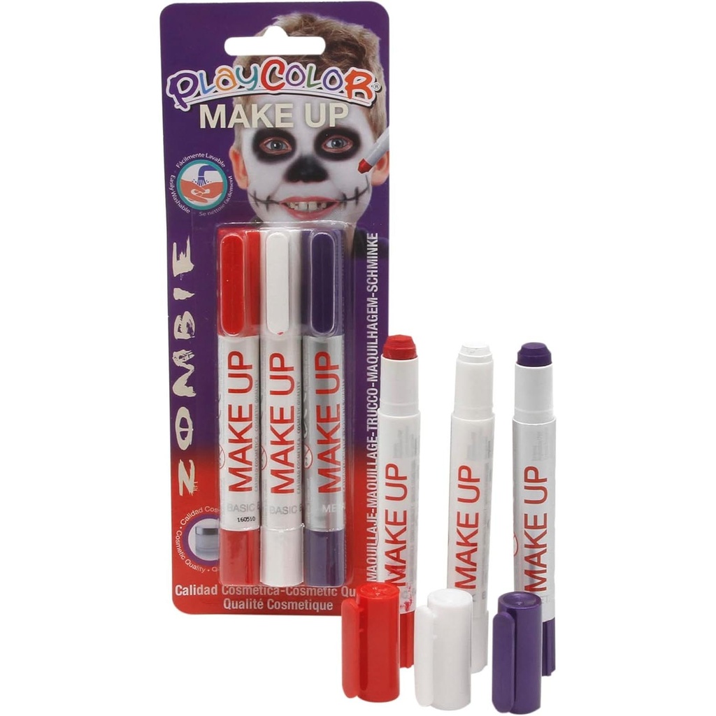 [D01041] Maquillaje Temático Zombie Playcolor 3 Colores