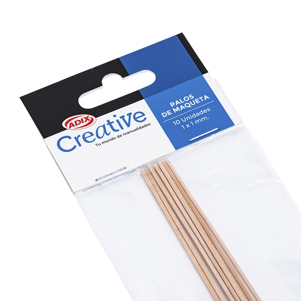 [C609012] Palos de Maqueta Adix Creative 50 cm 1x1 10 uds.