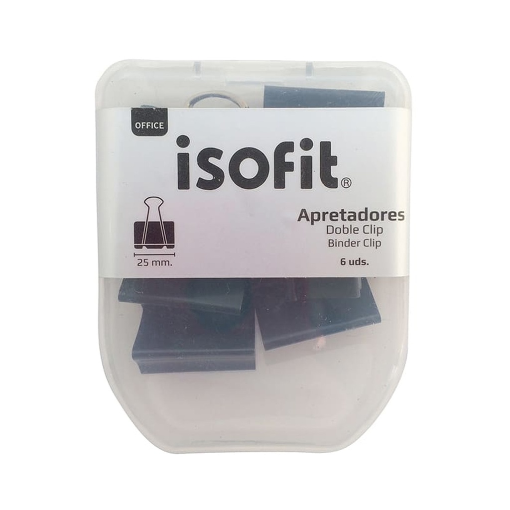 [27240-K] Caja Apretador Doble Clip Isofit 25MM 6 uni.