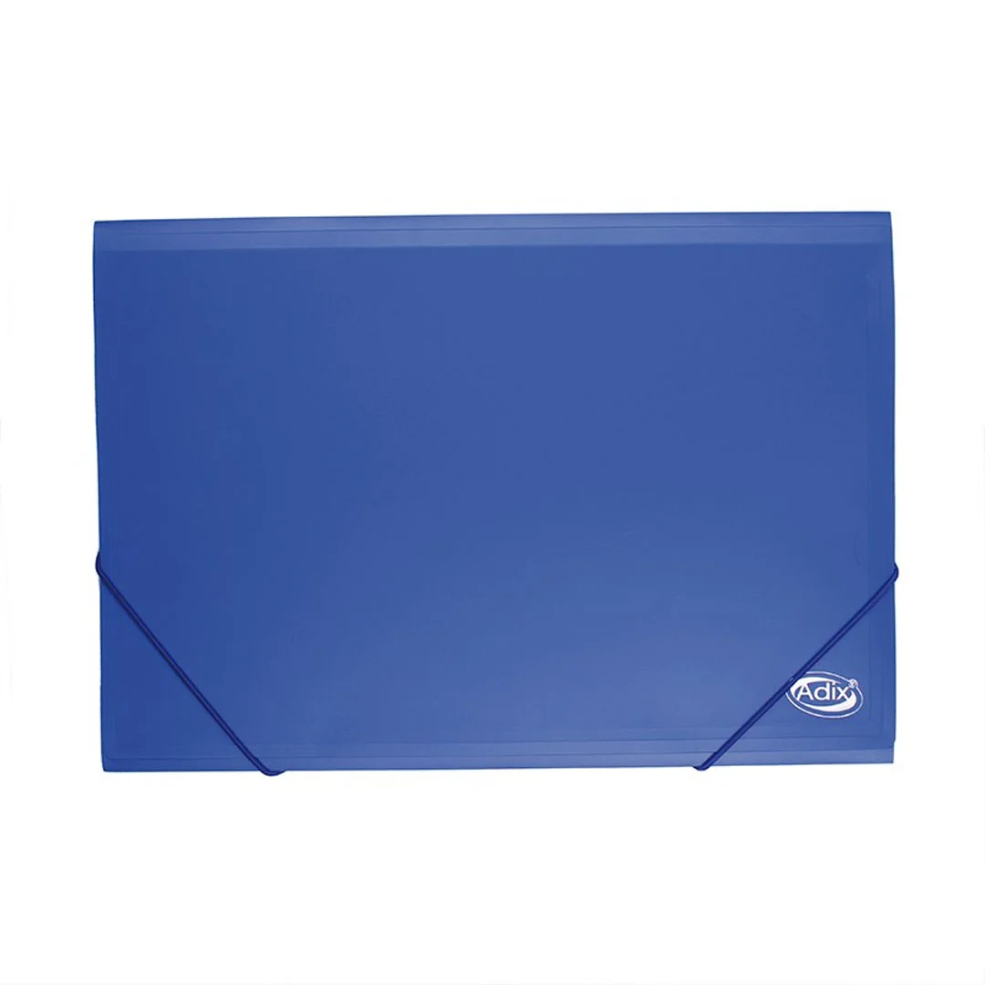 Carpeta Plástica con Elástico Adix Azul Oficio