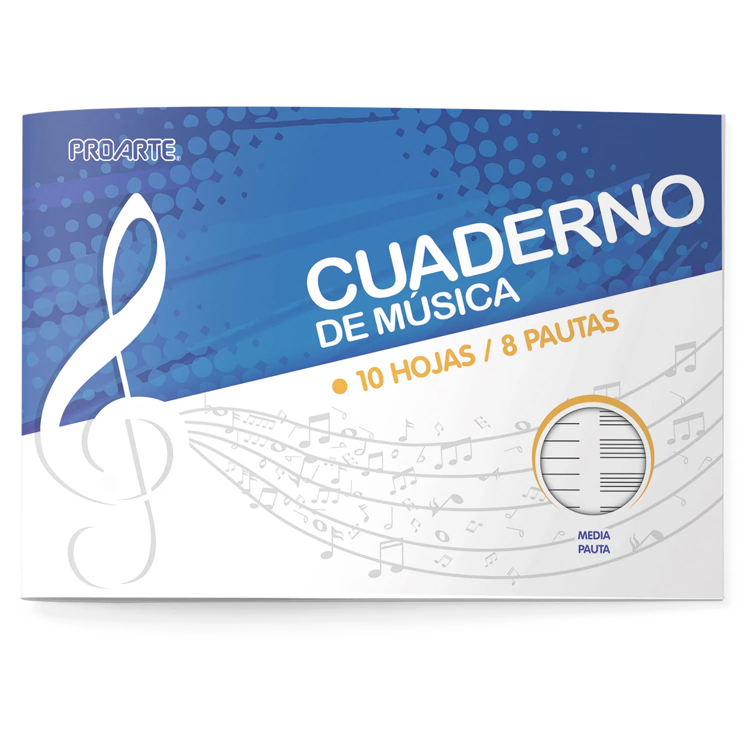 Cuaderno de Música Proarte 1/2 Pauta 10hjs 26x17.7cm