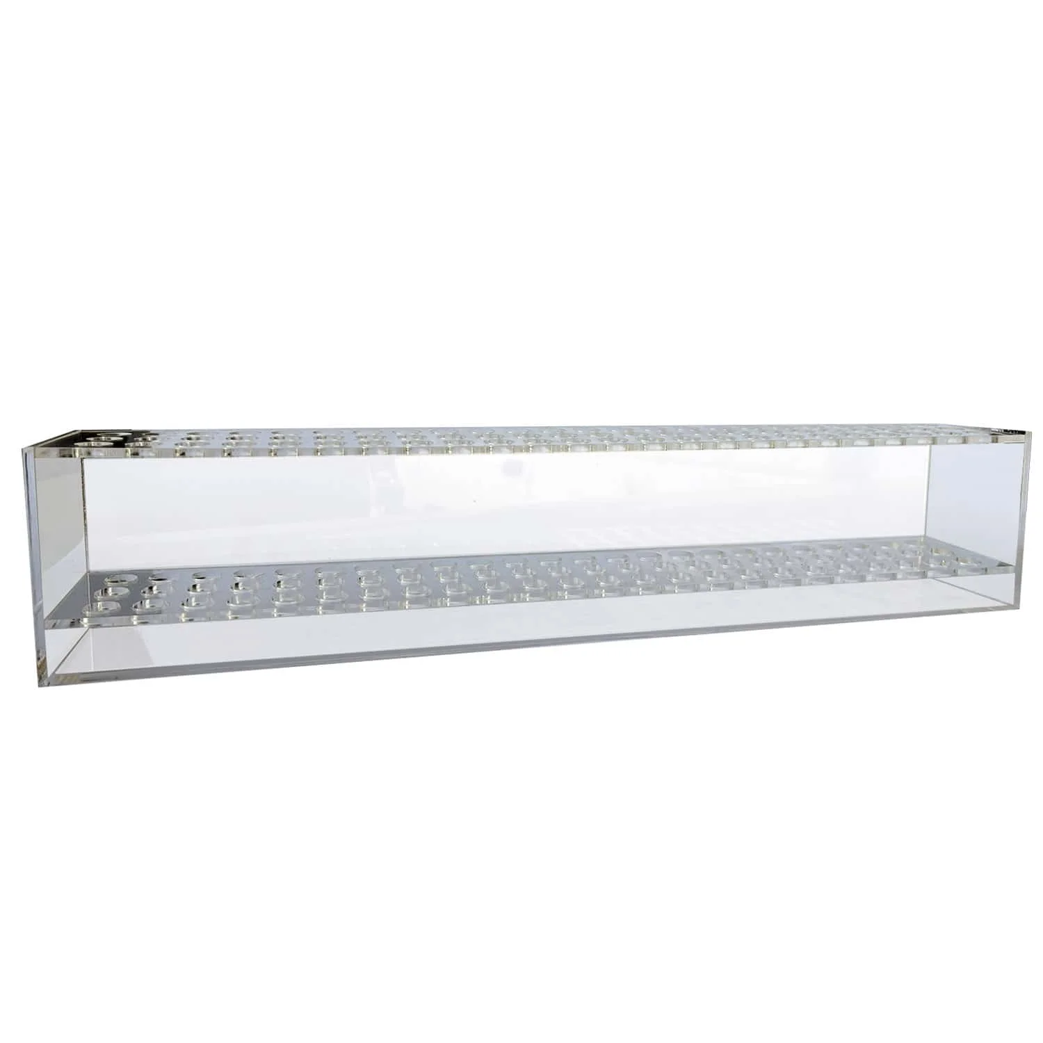 Exhibidor Acrilico Renart 42x8x6.5 cm 72 Espacios Vertical 1.2 cm ø