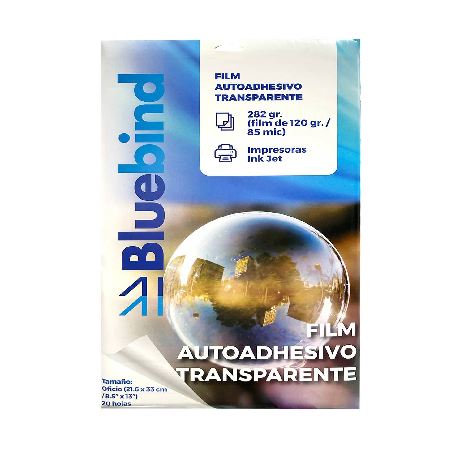 Film Autoadhesivo Transparente 282 gr. Oficio (20 hojas)