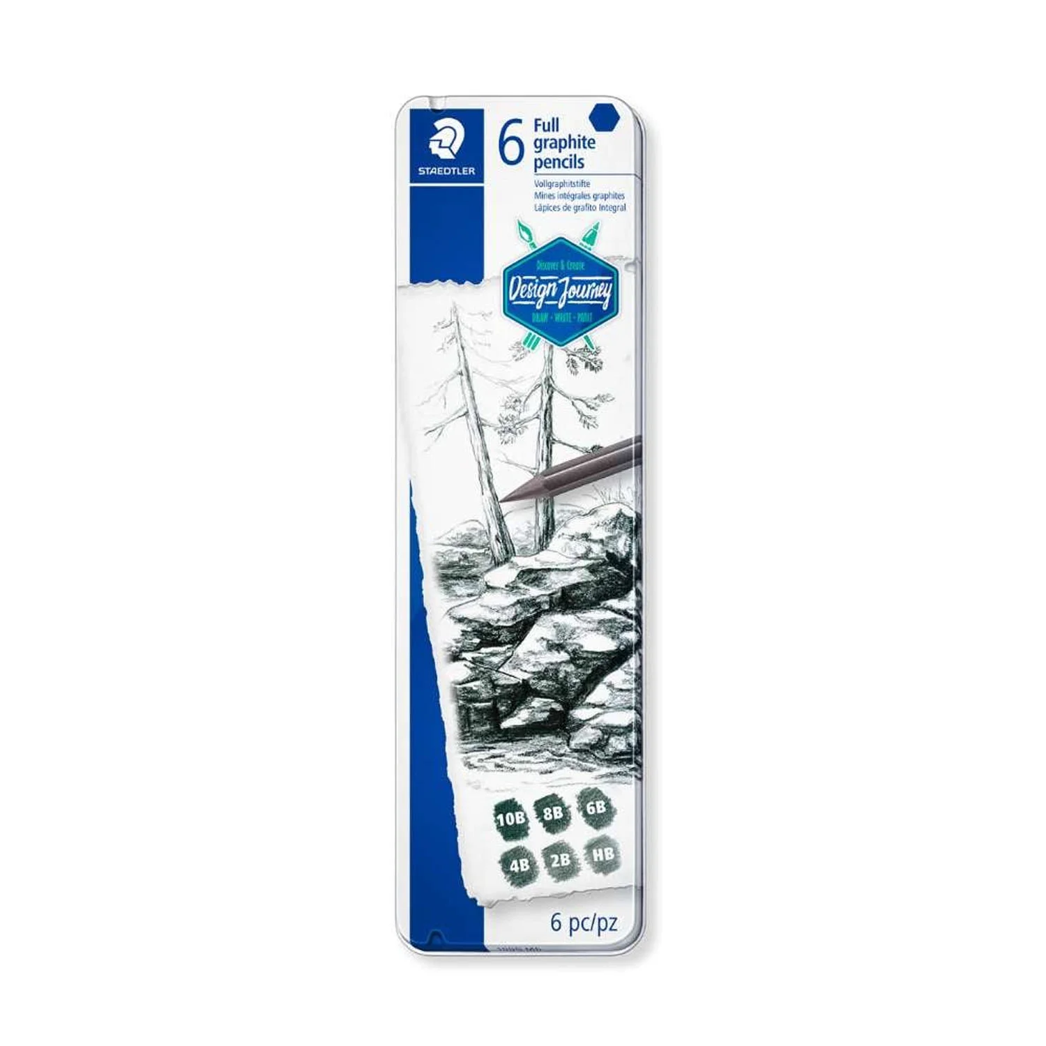 Lápiz Grafito Staedtler Puro Lumograph 6 ud
