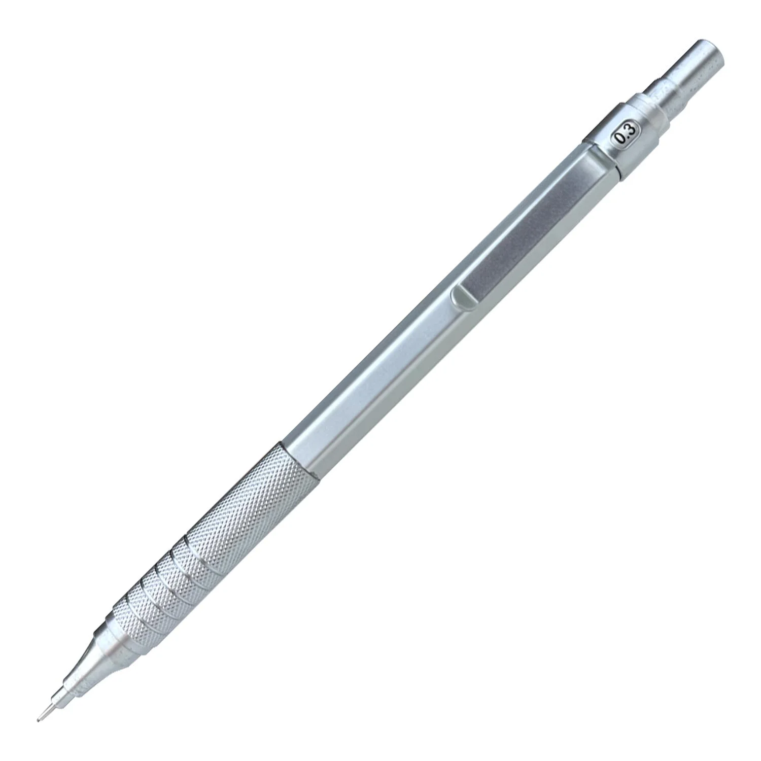 [POME01401003PLA] Portamina Metálico Renart 0.3 mm Plata