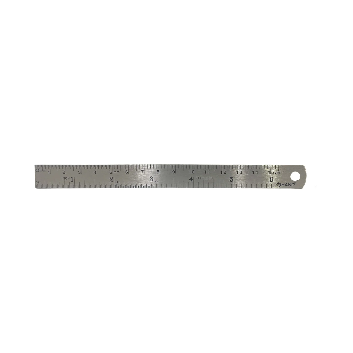 Regla Metálica Hand Plana de Acero Inoxidable 15cm