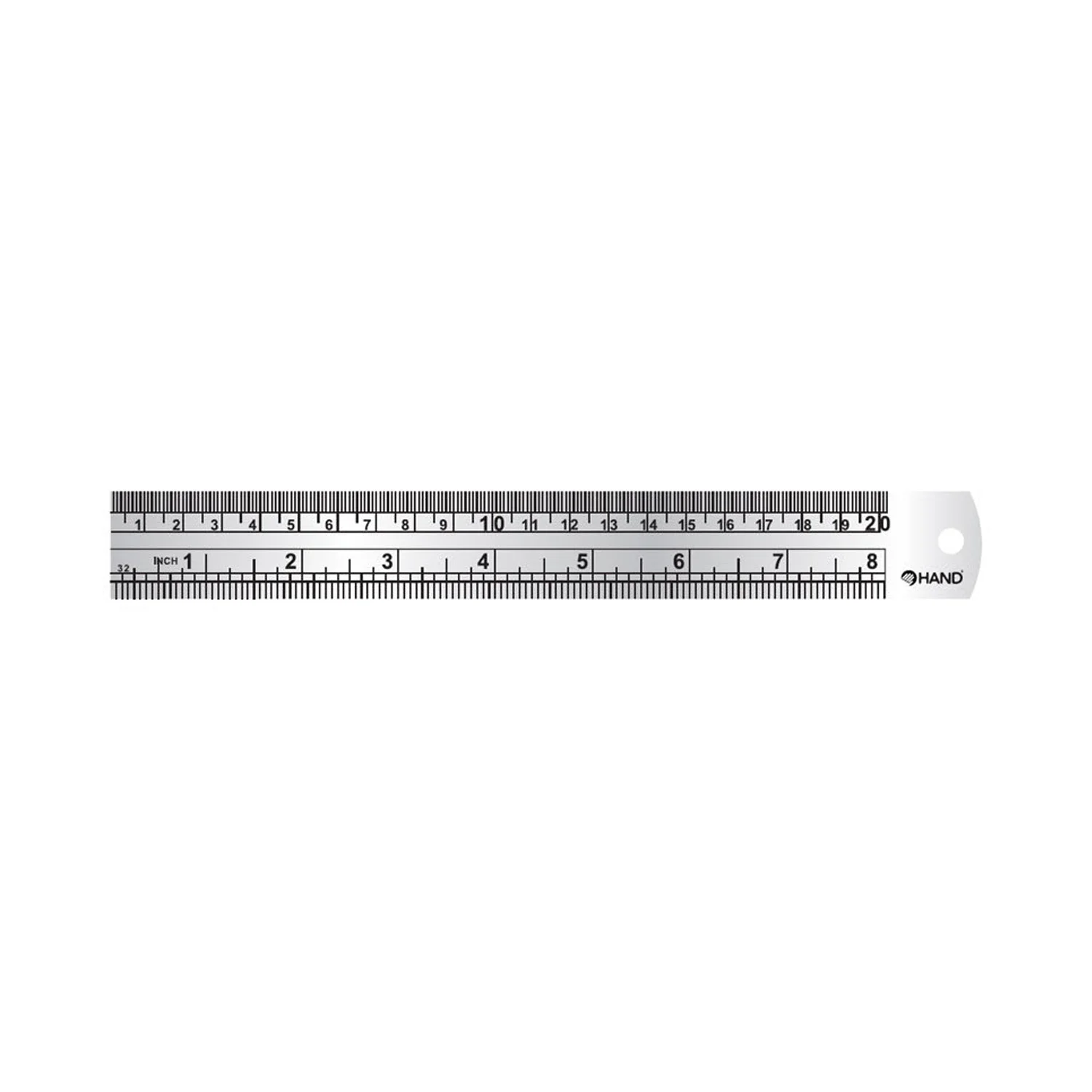 Regla Metálica Hand Plana de Acero Inoxidable 20cm