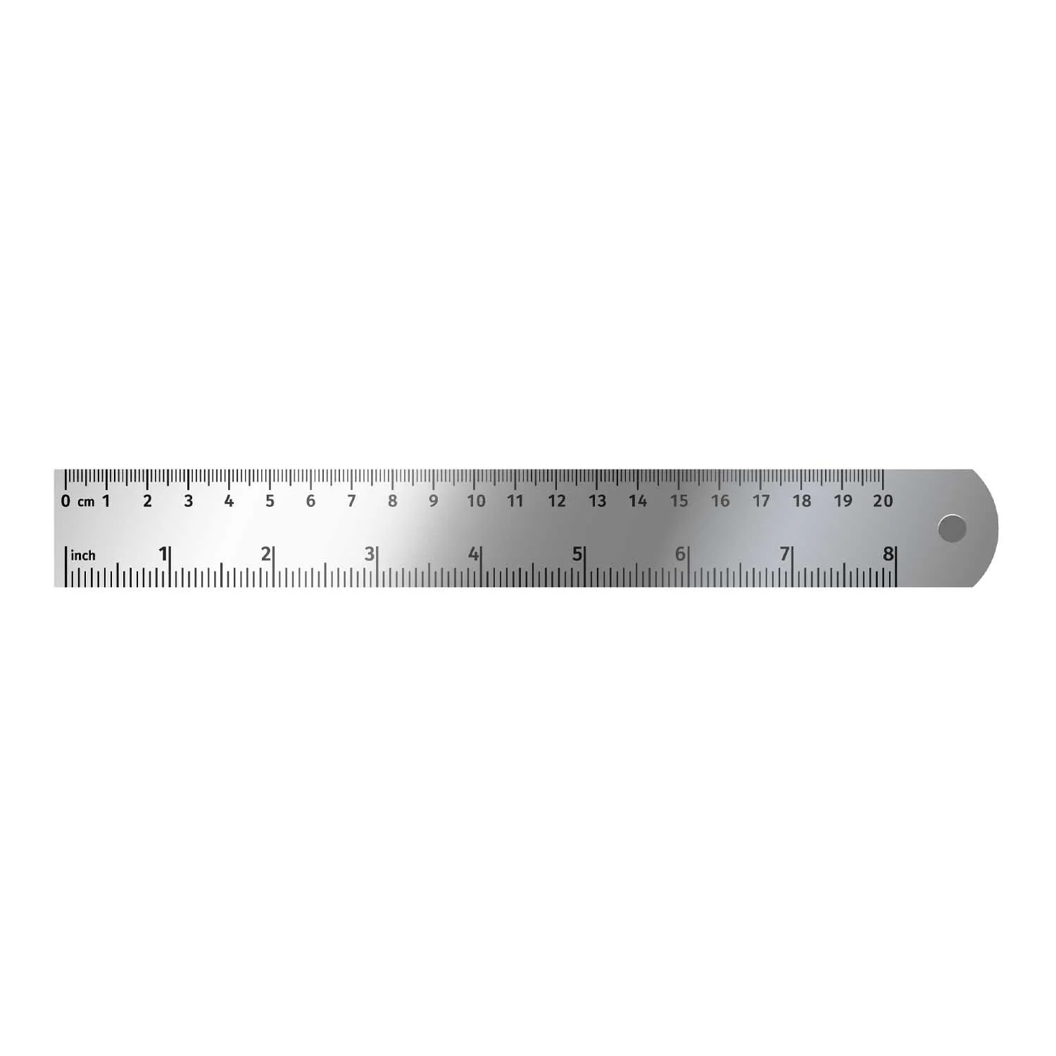 Regla Metálica Proarte Plana de Acero Inoxidable 20cm