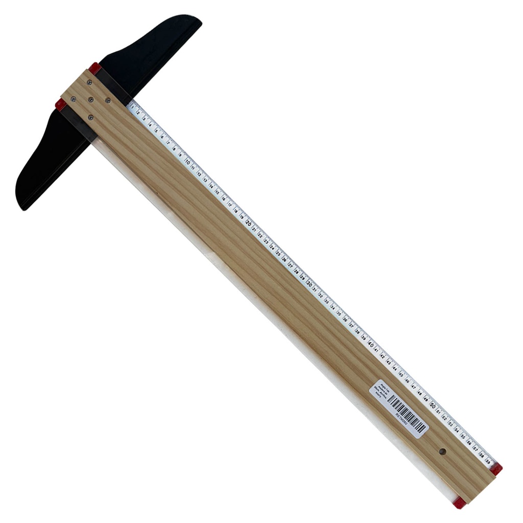 [RETM060] Regla T de Madera con Acrílico graduada en cm. (60cm)