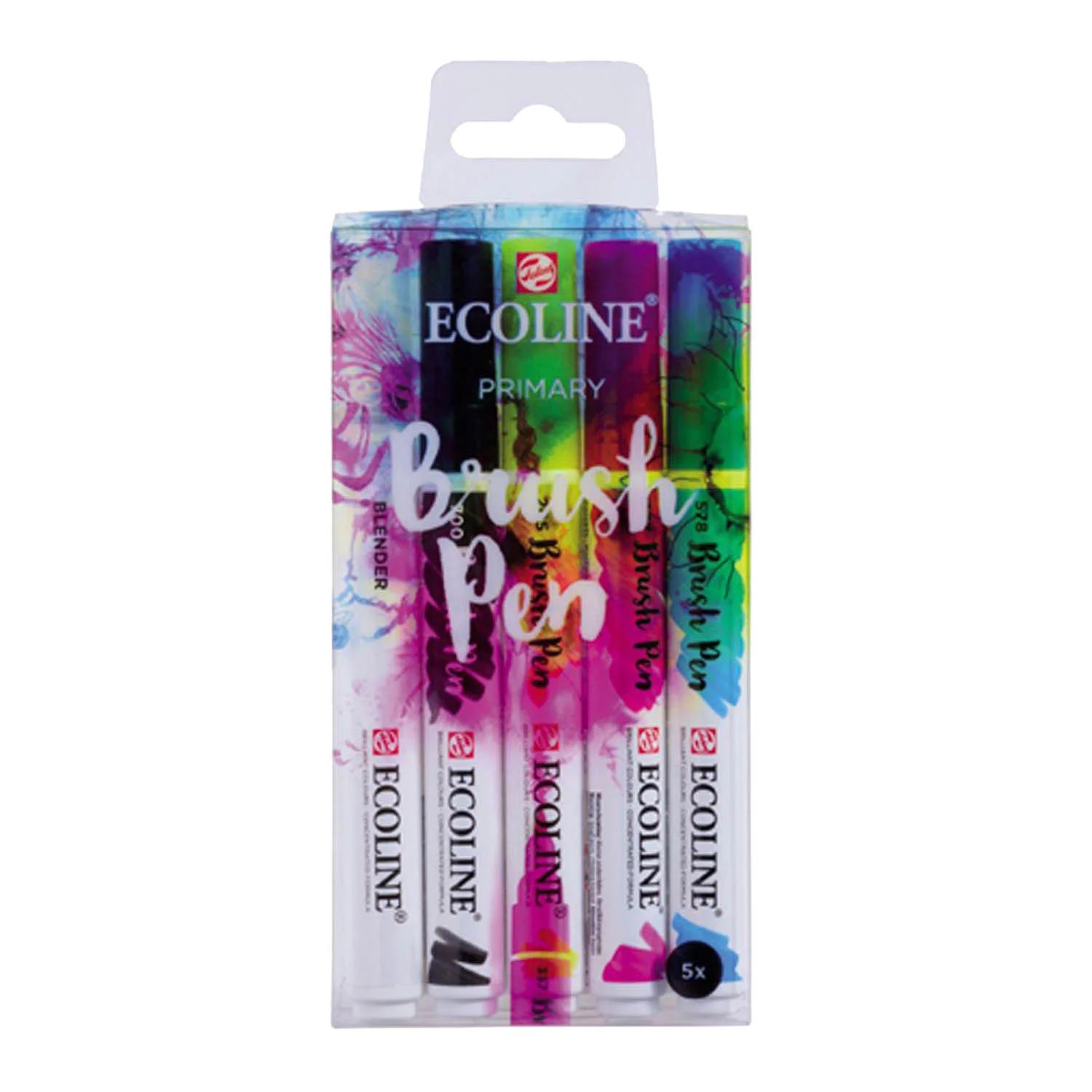 Set Plumones Punta Pincel Ecoline (10 Colores)