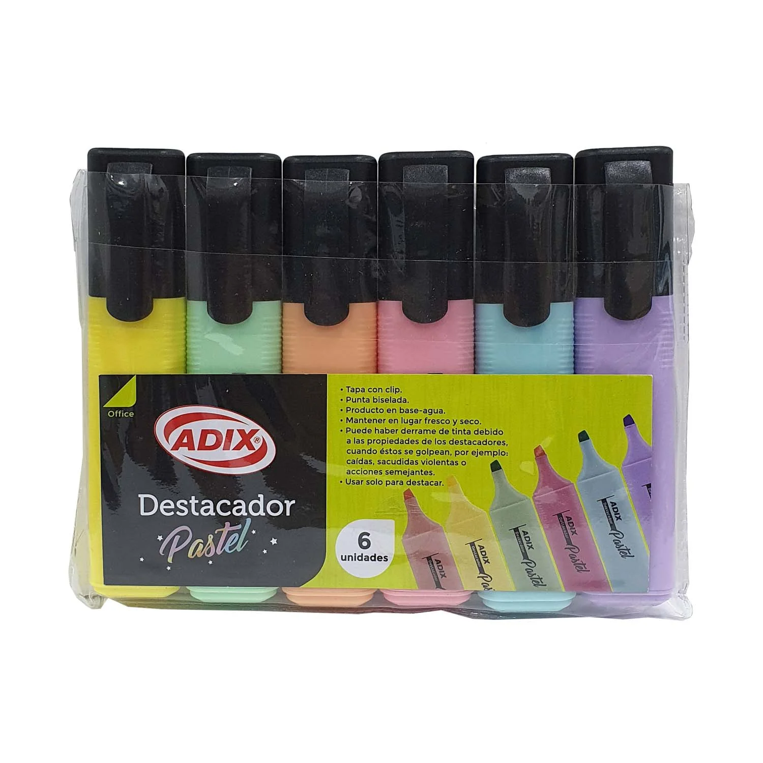 [A603019] Set de Destacadores Adix Colores Pastel