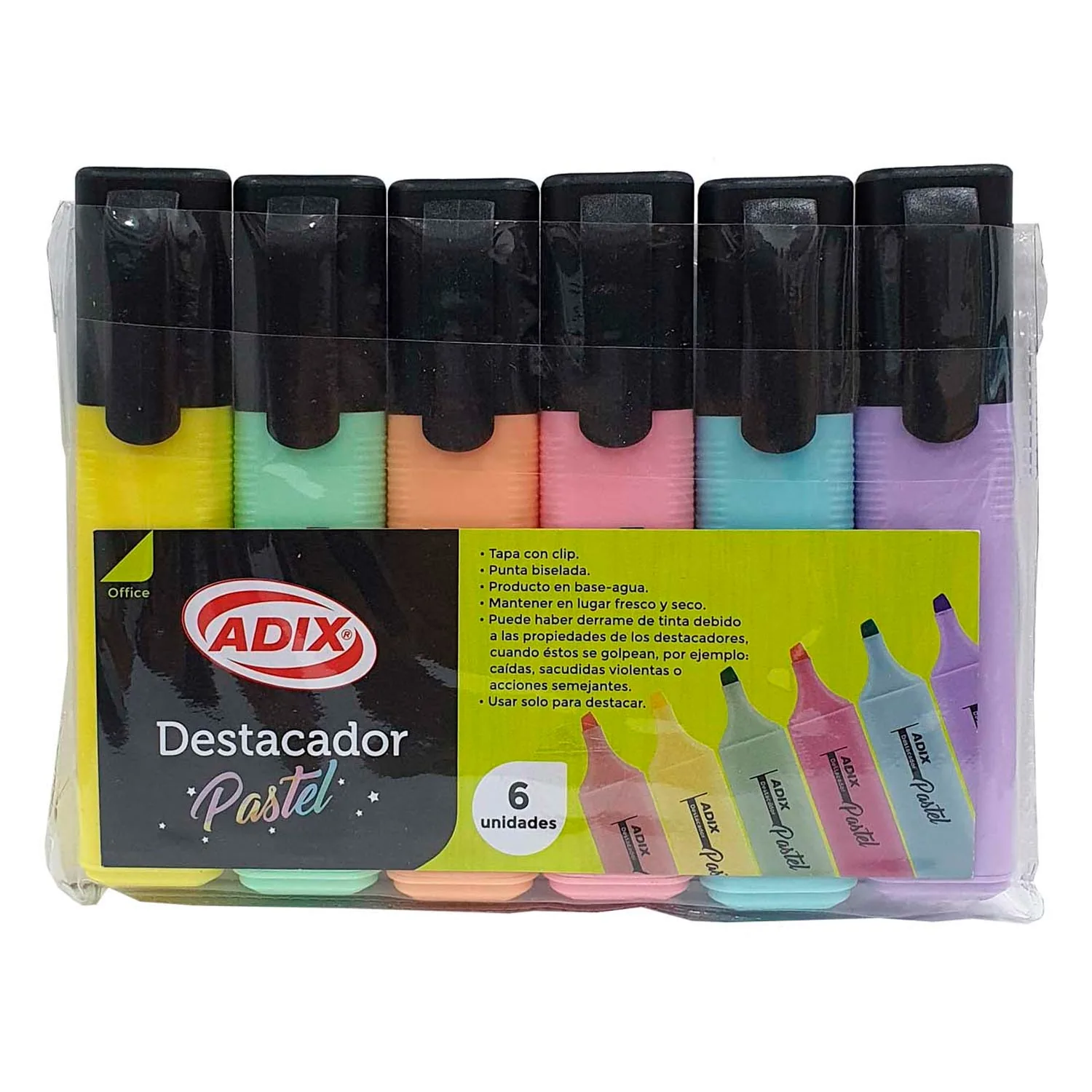 Set de Destacadores Adix Colores Pastel