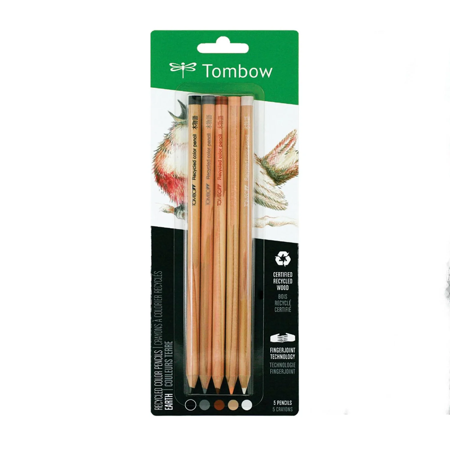 Set de Lápices Color Recycled Tombow (5 Colores Tierra)