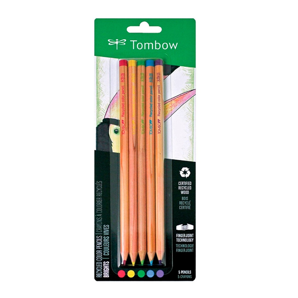 Set de Lápices Color Recycled Tombow (5 Colores vivos)
