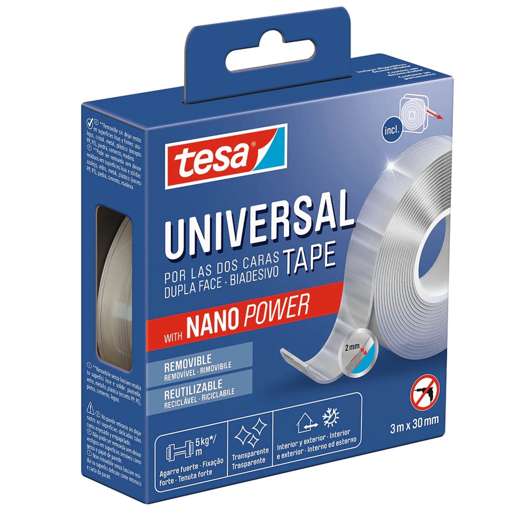[55810] Cinta Adhesiva Doble Faz Tesa con Nano Power
