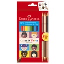 Lápices Faber-Castell Ecolápices 12+3 bicolor Caras y Colores