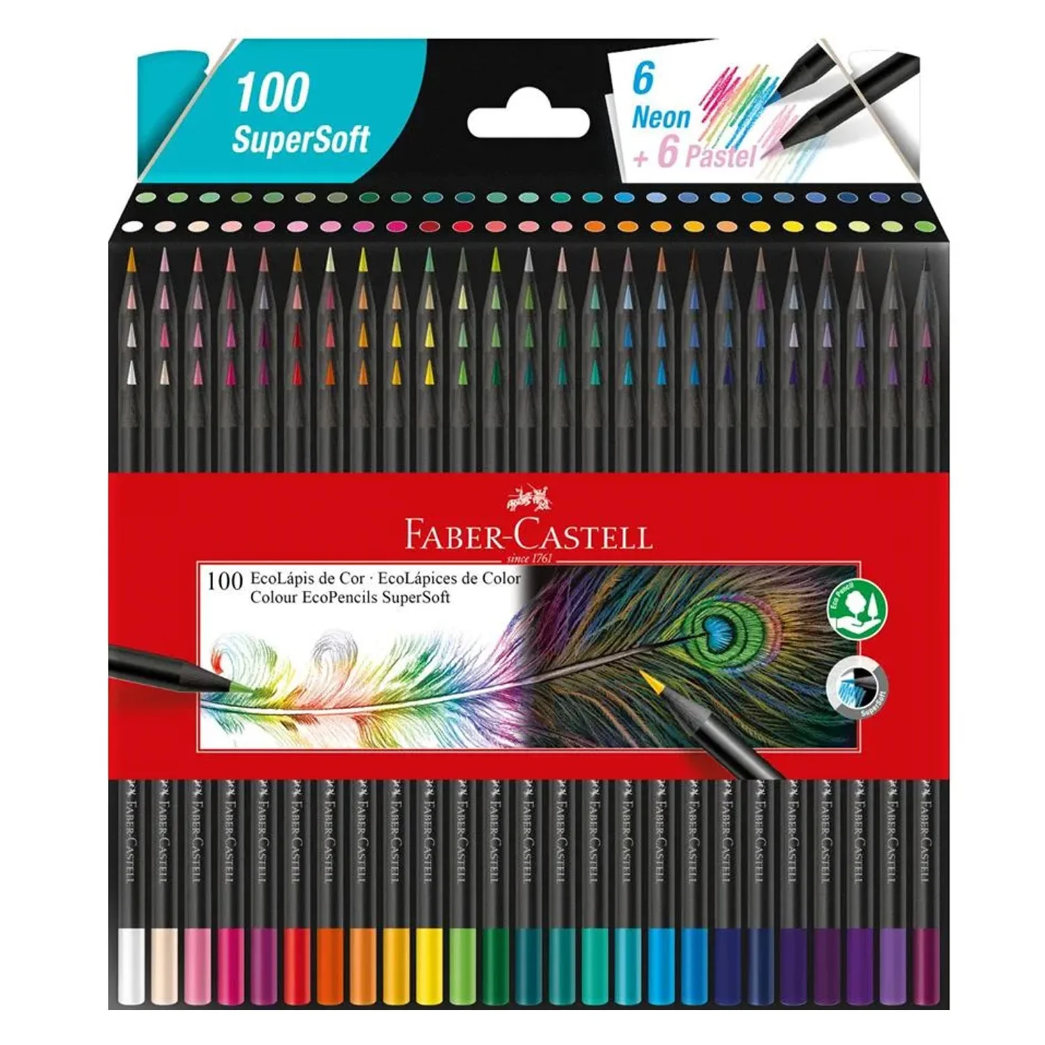 Lápices Faber-Castell Ecolápices Supersoft-100 colores