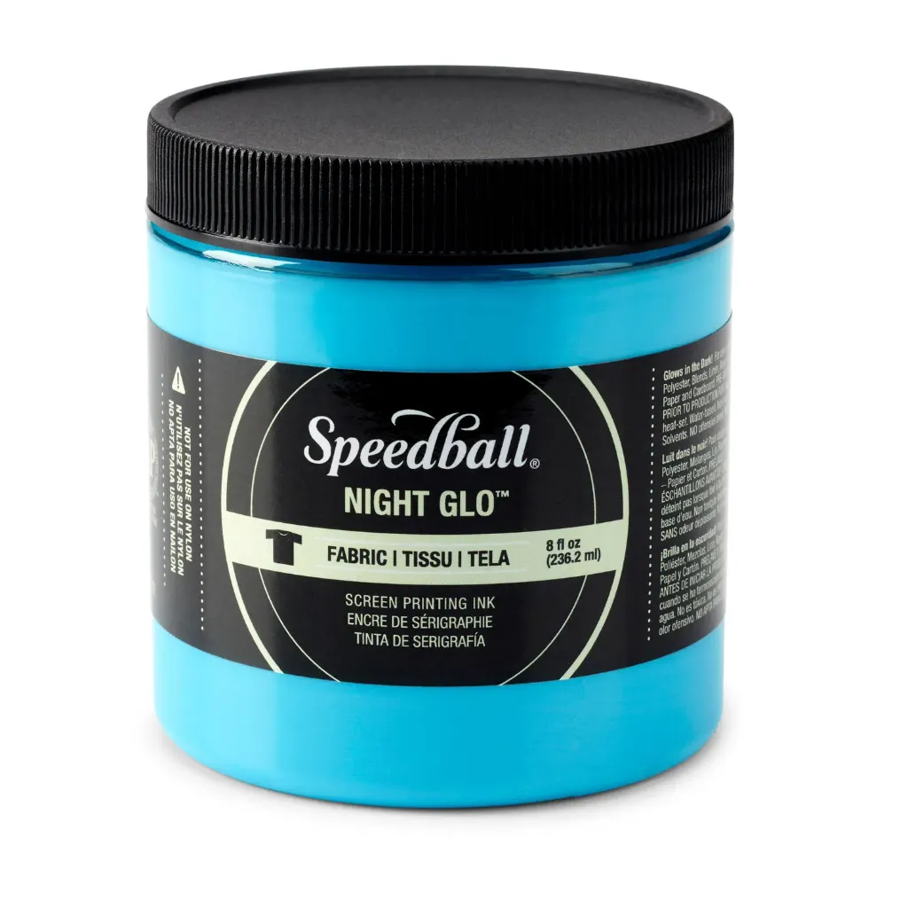[47520] Pintura Serigráfica para TELAS Speedball 236ml Night Glo (Azul Night Glo)