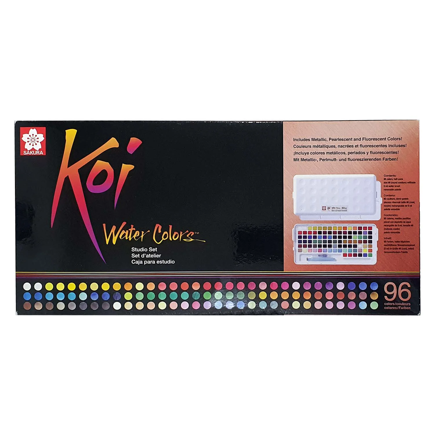 Sakura Koi Acuarela + Waterbrush 96 Colores