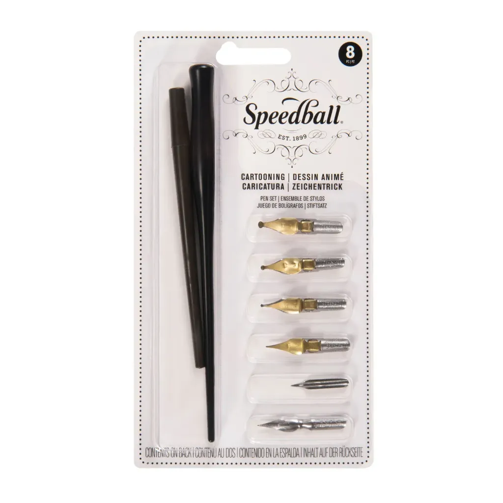 Set de Plumillas Speedball Caligráficas Mixtas Caricaturas