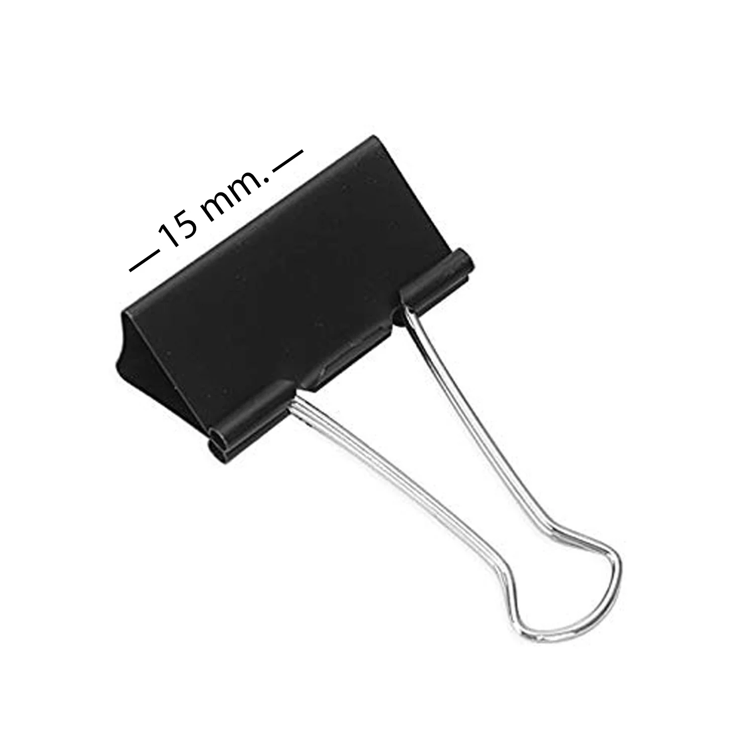 [#9015] Apretador Doble Para Papel Hand Color Negro (15mm)