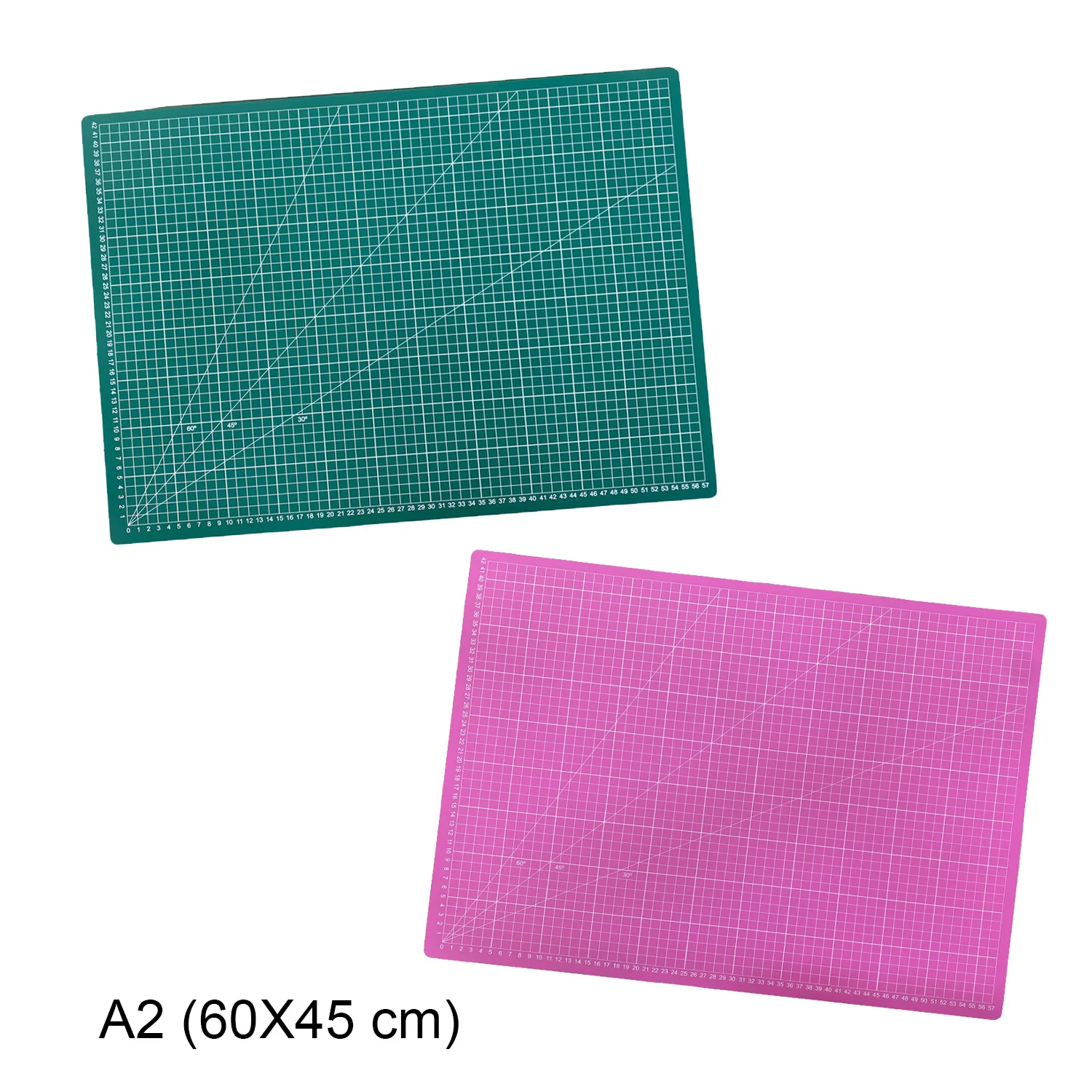 [BACO06045003VER] Base de Corte 60x45cm (A2) Cuadriculada y con Ángulos (Verde)