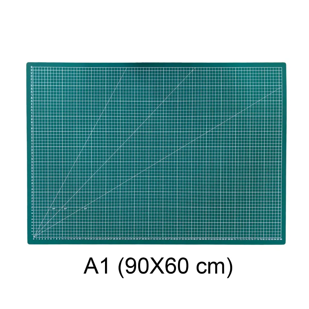 [BACO09060003VER] Base de Corte 90X60 cm (A1) Cuadriculada y con Ángulos (Verde)