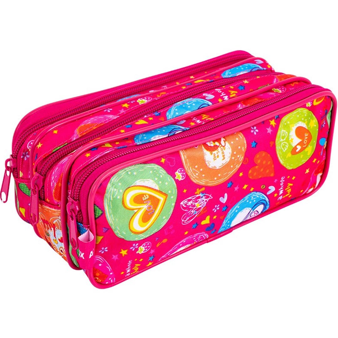 Estuche Escolar Triple Cierre Adix