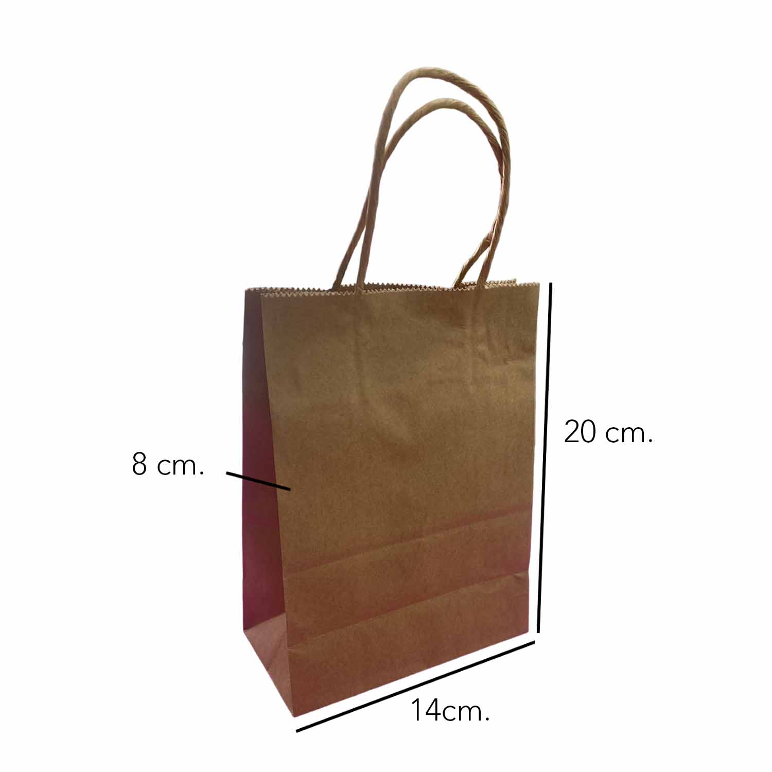 Bolsa Kraft regalo empaque con Manilla (1ud)